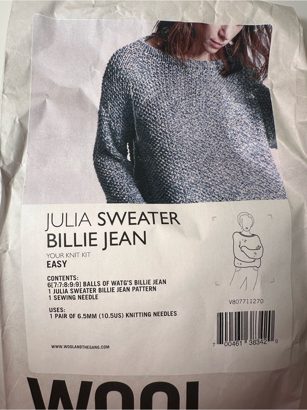 Wool and the Gang Julia Sweater Knitting Kit - Size 2 - Picture 2 of 7